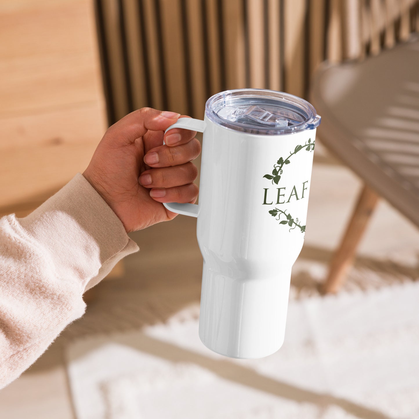 Leaf and Vine EcoElegant Travel Mug – Sustainable, Ergonomic & Exclusive