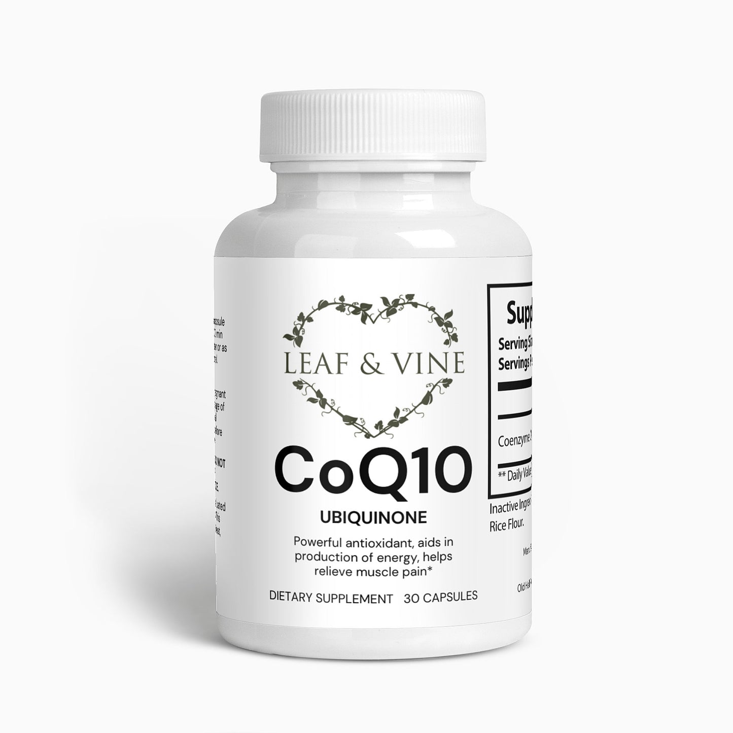Leaf and Vine 200mg CoQ10 Ubiquinone Supplement