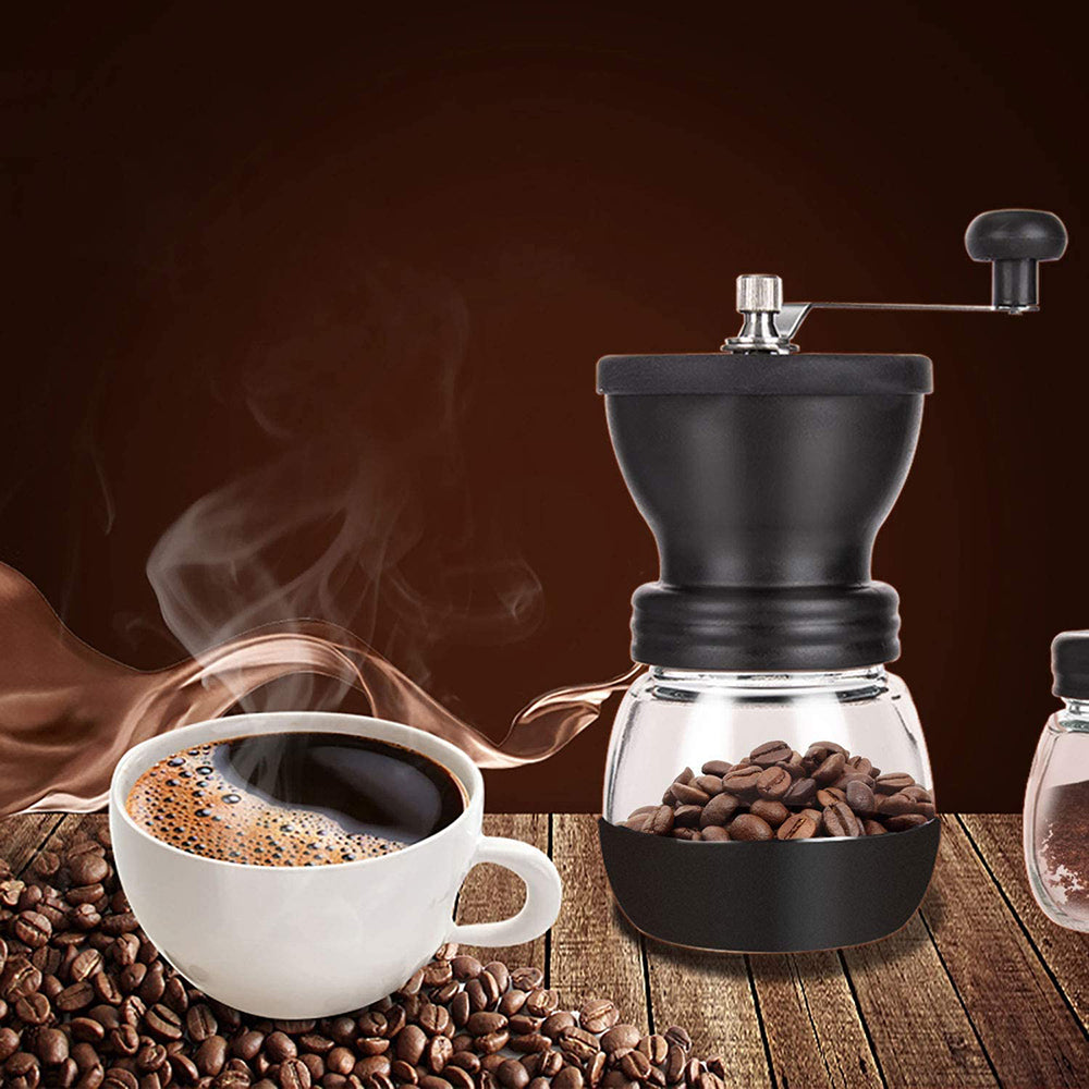 Manual ceramic outlet burr coffee grinder